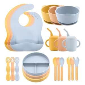 NEW Baby Silicone Feeding Set ~ 21 pcs